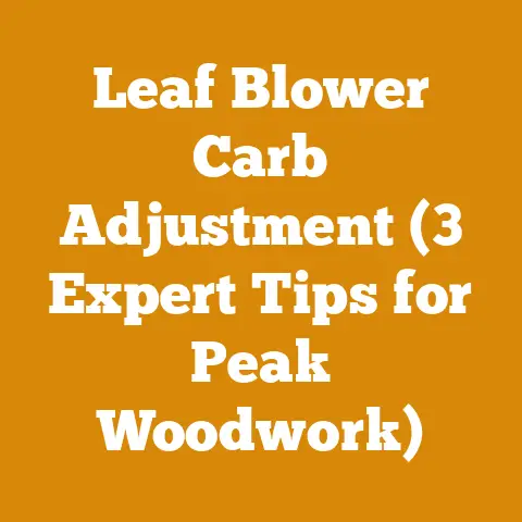 Leaf Blower Carb Adjustment (3 Expert Tips for Peak Woodwork)