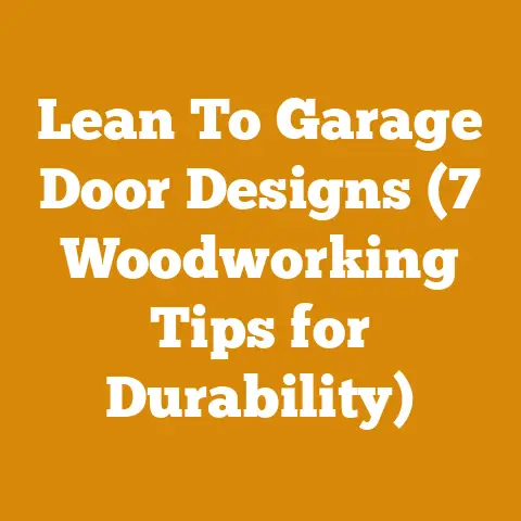 Lean To Garage Door Designs (7 Woodworking Tips for Durability)