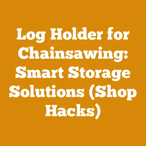Log Holder for Chainsawing: Smart Storage Solutions (Shop Hacks)