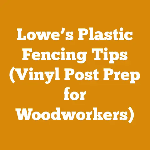 Lowe’s Plastic Fencing Tips (Vinyl Post Prep for Woodworkers)