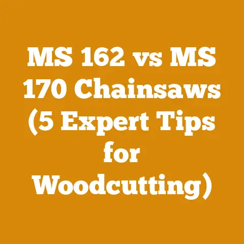MS 162 vs MS 170 Chainsaws (5 Expert Tips for Woodcutting)