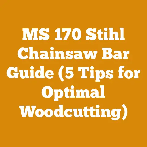MS 170 Stihl Chainsaw Bar Guide (5 Tips for Optimal Woodcutting)