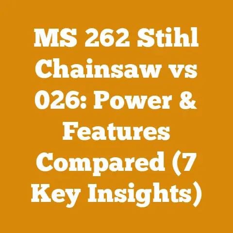 MS 262 Stihl Chainsaw vs 026: Power & Features Compared (7 Key Insights)