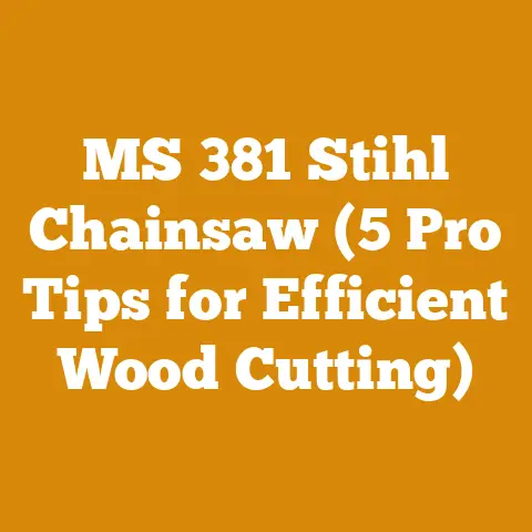 MS 381 Stihl Chainsaw (5 Pro Tips for Efficient Wood Cutting)