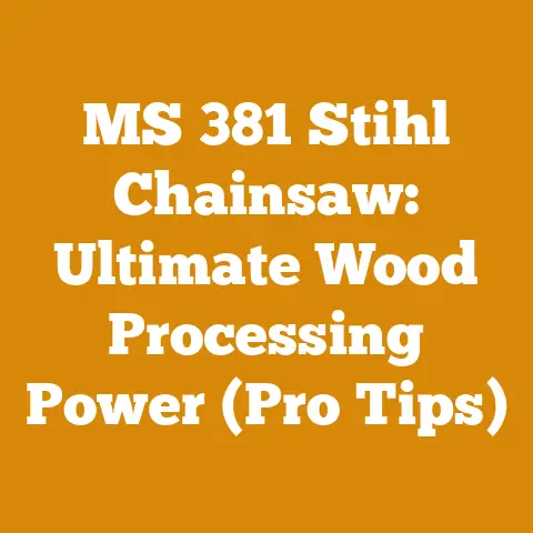 MS 381 Stihl Chainsaw: Ultimate Wood Processing Power (Pro Tips)