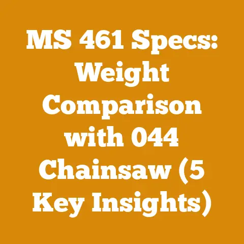 MS 461 Specs: Weight Comparison with 044 Chainsaw (5 Key Insights)