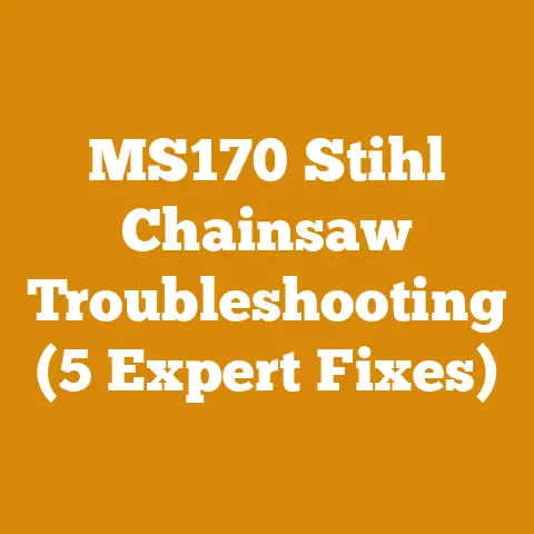 MS170 Stihl Chainsaw Troubleshooting (5 Expert Fixes)