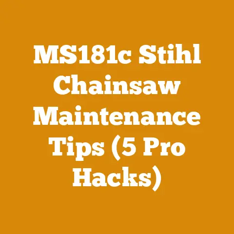 MS181c Stihl Chainsaw Maintenance Tips (5 Pro Hacks)