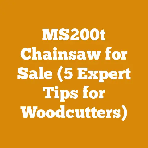 MS200t Chainsaw for Sale (5 Expert Tips for Woodcutters)
