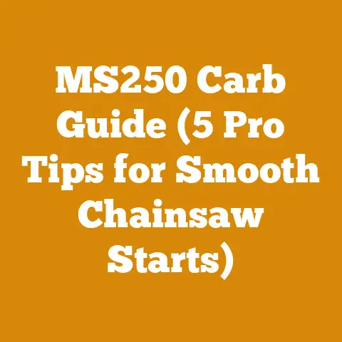 MS250 Carb Guide (5 Pro Tips for Smooth Chainsaw Starts)