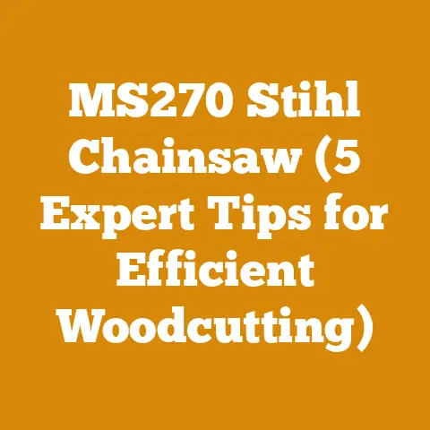 MS270 Stihl Chainsaw (5 Expert Tips for Efficient Woodcutting)