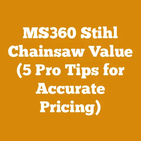MS360 Stihl Chainsaw Value (5 Pro Tips for Accurate Pricing)