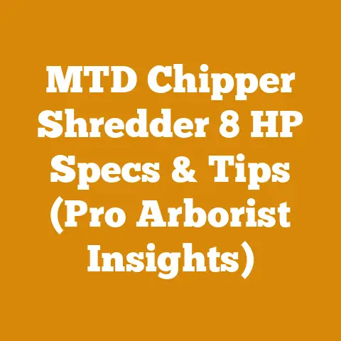 MTD Chipper Shredder 8 HP Specs & Tips (Pro Arborist Insights)
