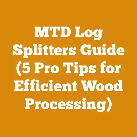 MTD Log Splitters Guide (5 Pro Tips for Efficient Wood Processing)