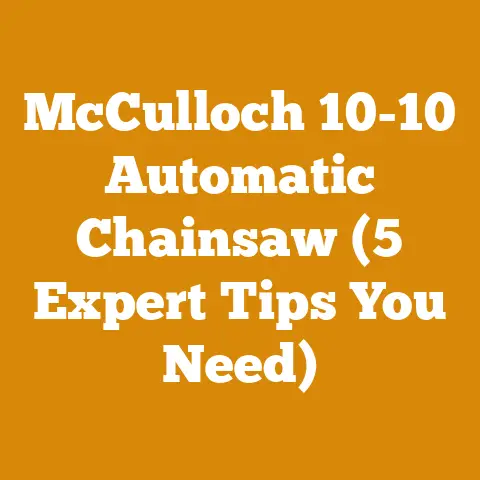 McCulloch 10-10 Automatic Chainsaw (5 Expert Tips You Need)