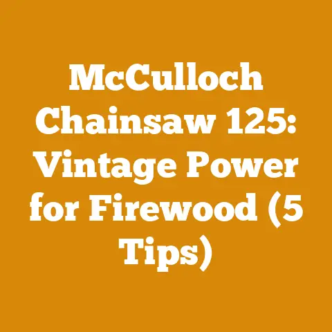 McCulloch Chainsaw 125: Vintage Power for Firewood (5 Tips)