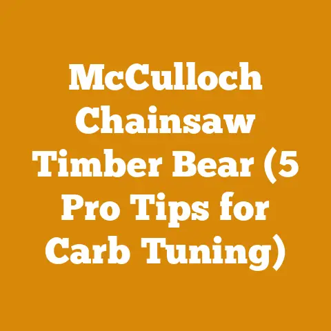 McCulloch Chainsaw Timber Bear (5 Pro Tips for Carb Tuning)