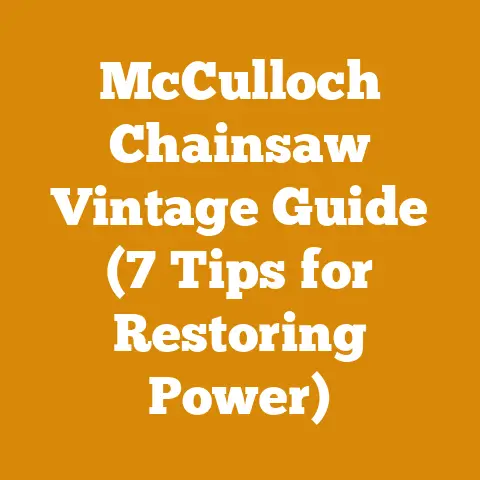 McCulloch Chainsaw Vintage Guide (7 Tips for Restoring Power)