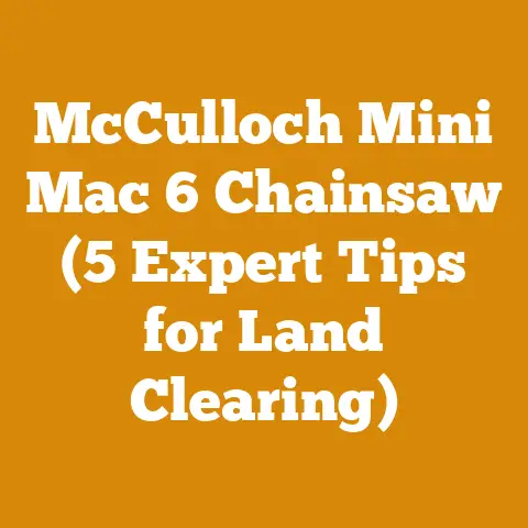 McCulloch Mini Mac 6 Chainsaw (5 Expert Tips for Land Clearing)