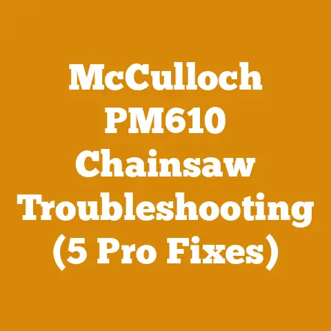 McCulloch PM610 Chainsaw Troubleshooting (5 Pro Fixes)
