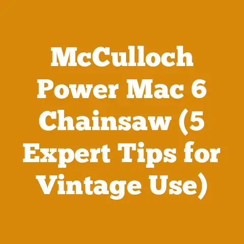 McCulloch Power Mac 6 Chainsaw (5 Expert Tips for Vintage Use)
