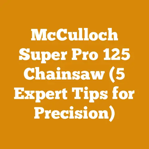 McCulloch Super Pro 125 Chainsaw (5 Expert Tips for Precision)