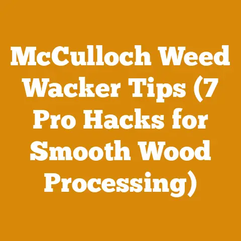 McCulloch Weed Wacker Tips (7 Pro Hacks for Smooth Wood Processing)