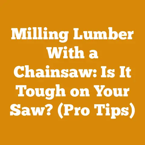 Milling Lumber With a Chainsaw: Is It Tough on Your Saw? (Pro Tips)