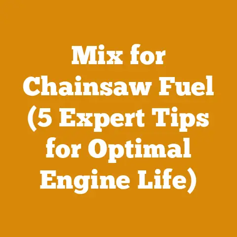 Mix for Chainsaw Fuel (5 Expert Tips for Optimal Engine Life)