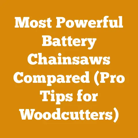 Most Powerful Battery Chainsaws Compared (Pro Tips for Woodcutters)