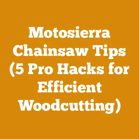 Motosierra Chainsaw Tips (5 Pro Hacks for Efficient Woodcutting)