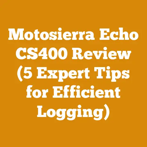 Motosierra Echo CS400 Review (5 Expert Tips for Efficient Logging)