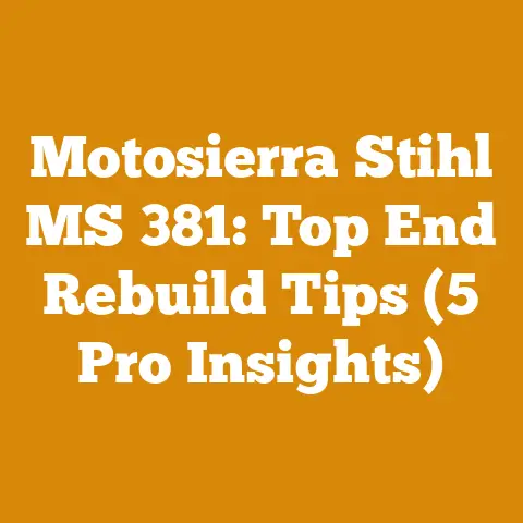 Motosierra Stihl MS 381: Top End Rebuild Tips (5 Pro Insights)