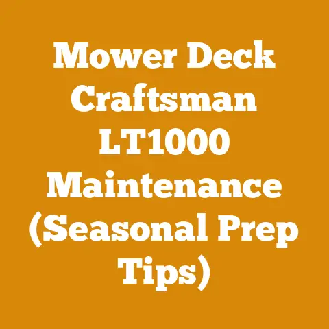 Mower Deck Craftsman LT1000 Maintenance (Seasonal Prep Tips)