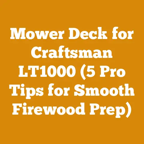 Mower Deck for Craftsman LT1000 (5 Pro Tips for Smooth Firewood Prep)