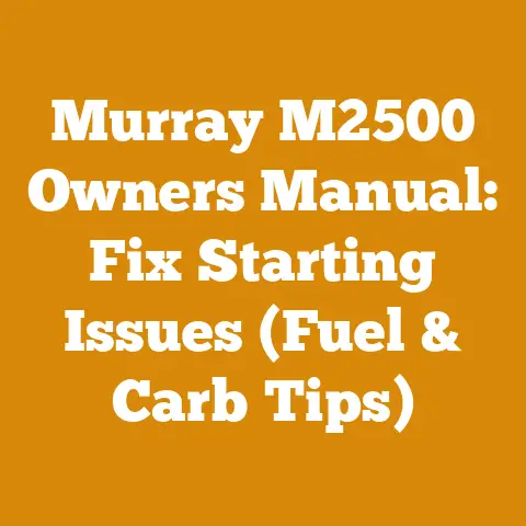 Murray M2500 Owners Manual: Fix Starting Issues (Fuel & Carb Tips)