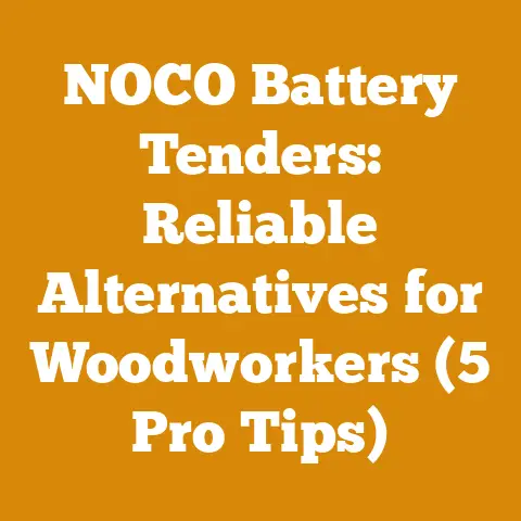 NOCO Battery Tenders: Reliable Alternatives for Woodworkers (5 Pro Tips)