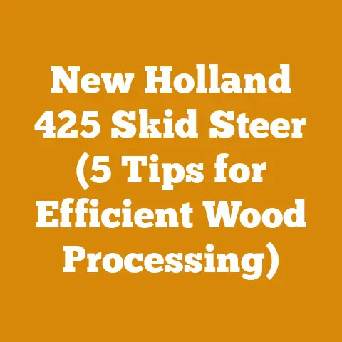 New Holland 425 Skid Steer (5 Tips for Efficient Wood Processing)