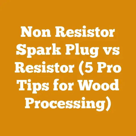 Non Resistor Spark Plug vs Resistor (5 Pro Tips for Wood Processing)