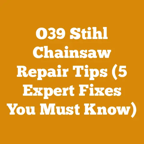 O39 Stihl Chainsaw Repair Tips (5 Expert Fixes You Must Know)