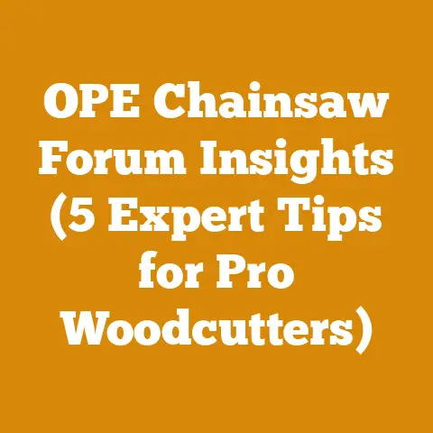 OPE Chainsaw Forum Insights (5 Expert Tips for Pro Woodcutters)
