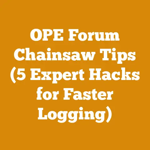 OPE Forum Chainsaw Tips (5 Expert Hacks for Faster Logging)
