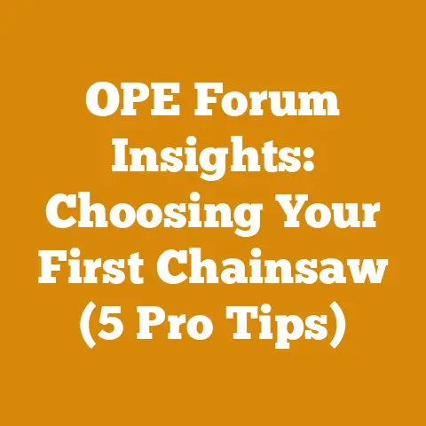 OPE Forum Insights: Choosing Your First Chainsaw (5 Pro Tips)
