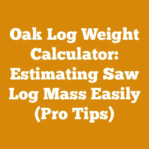 Oak Log Weight Calculator: Estimating Saw Log Mass Easily (Pro Tips)