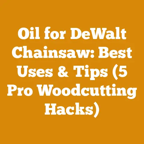 Oil for DeWalt Chainsaw: Best Uses & Tips (5 Pro Woodcutting Hacks)