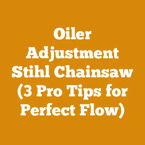 Oiler Adjustment Stihl Chainsaw (3 Pro Tips for Perfect Flow)