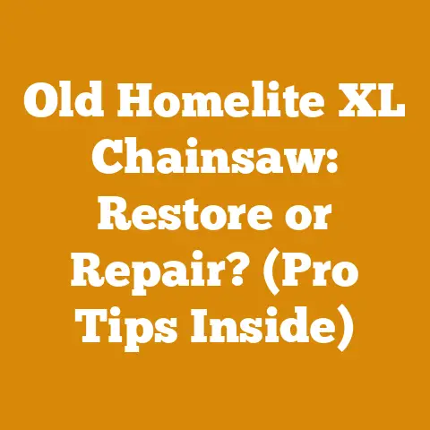Old Homelite XL Chainsaw: Restore or Repair? (Pro Tips Inside)