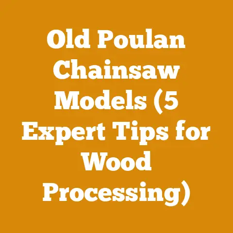 Old Poulan Chainsaw Models (5 Expert Tips for Wood Processing)