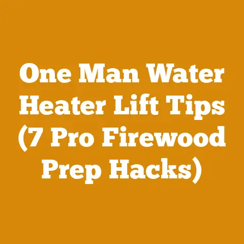 One Man Water Heater Lift Tips (7 Pro Firewood Prep Hacks)