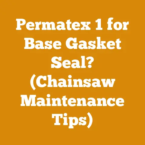 Permatex 1 for Base Gasket Seal? (Chainsaw Maintenance Tips)
